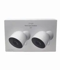 Google Nest Cam Outdoor wired, 2nd gen 2K Video and Gemini  2Pack Snow