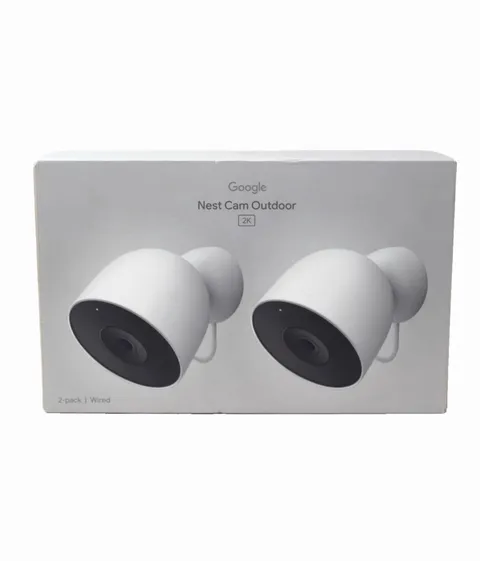 Google Nest Cam Outdoor wired, 2nd gen 2K Video and Gemini  2Pack Snow