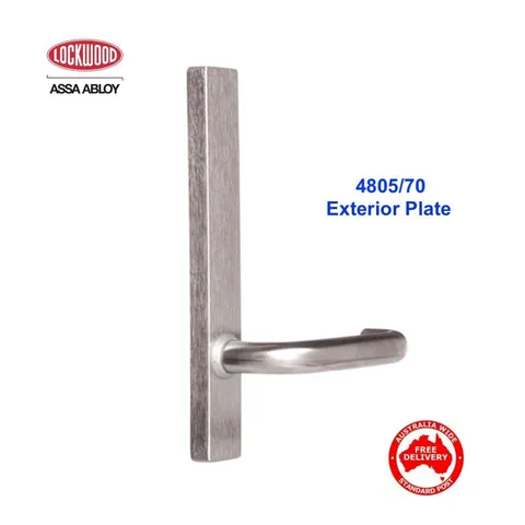 Lockwood 4805/70SC Exterior Plate-Square End Door Furniture-FREE POST