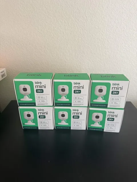 Blink Mini 2K+ Indoor Smart Security Camera (6 Pack) | BRAND NEW
