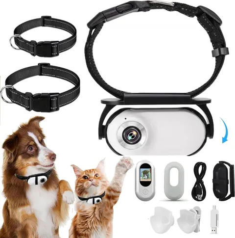 1080P Cat Camera Collar - Wireless Mini Sport Cam with Video Recording, Small Ac