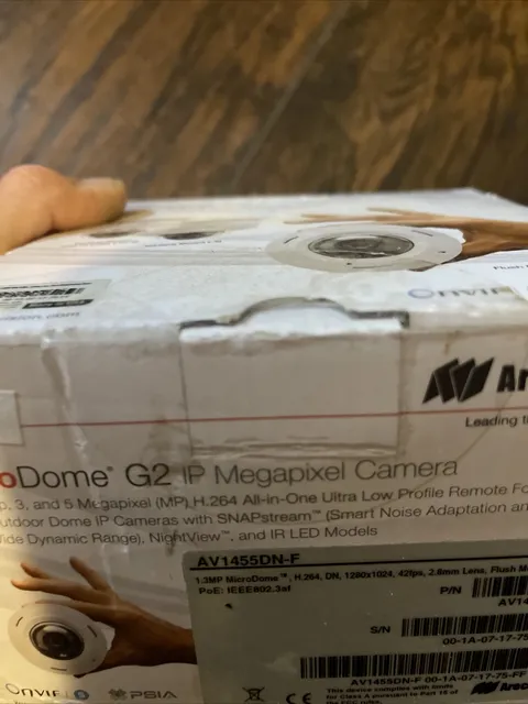 MicroDome G2 IP Megapixel Camera Day/Night Indoor/Outdoor Security