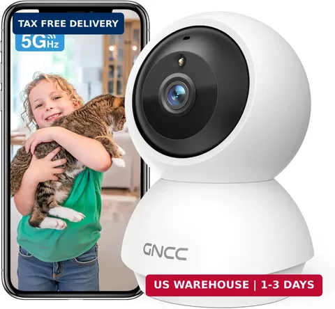 GNCC 2K WiFi Cameras for Home Security, Security Camera Indoor, Baby/Pet Camera