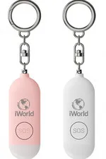 Personal safety alarm Keychain Rechargeable LED Siren with Airtag