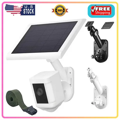 Adjustable Wall Mount for Security Cameras and Solar Panels Universal White