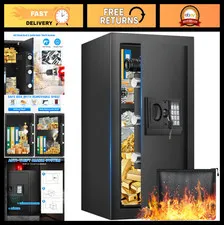 Large 3.3 Cuft Digital Security Safe Box with Smart Alarm, Anti-Theft, Removable