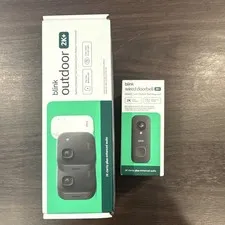 Blink Outdoor 2K+ 2-Pack Wireless Wi-Fi Battery Cameras w/ Sync Module Core