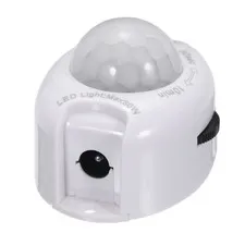 DC PIR Motion Activated Sensor Switch for LED Light, with Light Sensor White