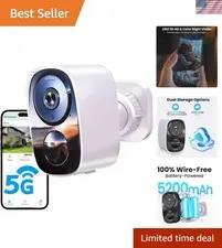 Waterproof 2K Security Camera - Night Vision & Smart Alerts for Home Safety
