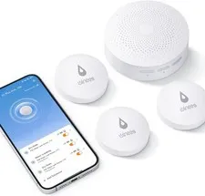 Winees WiFi Water Leak Detector, 3 Pack Sensors with 100dB S1 Plus 