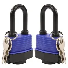  Heavy-Duty 44mm 1.75" Out-Door Padlock Keyed-Alike, Water 2Blue keyalike