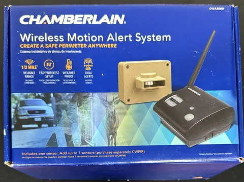 NEW - Chamberlain Wireless Motion Alert 1/2 Mile Range Model CWA2000