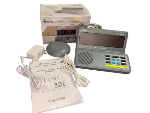 Sonic Alert HomeAware-II Deluxe Receiver HA360DR-II + Bed Shaker HA360V2.1