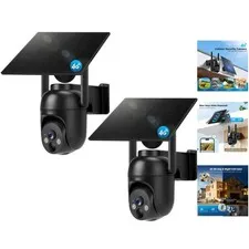 360° Outdoor Wireless Security Cameras - 4G LTE, Night Vision & Two-Way Audio
