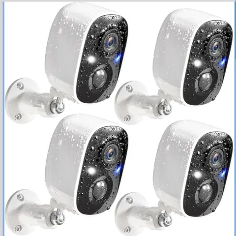 GMK 4 Pack Outdoor WiFi Battery Camera 2K Wireless Security System AI Motion