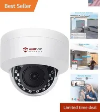 5MP PoE  Dome Camera with Audio/Mic,  Security Camera Outdoor Indoor, 98ft IR...