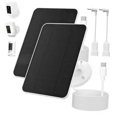Solar Panel for Ring Camera, Outdoor Solar Charger for Security Cam |-pack 4w 2