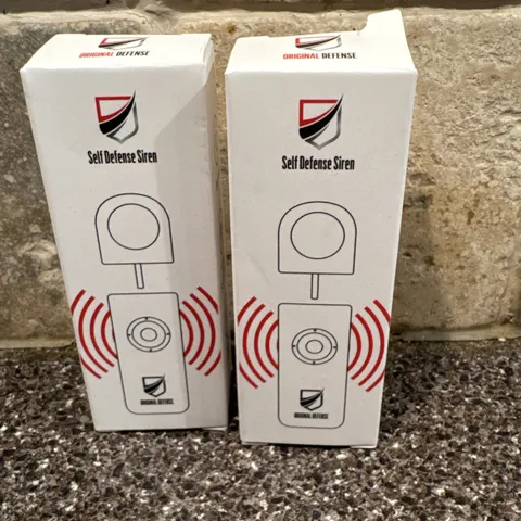 Original Defense® Siren Self-Defense Alarm - 130 dB Keychain Alarm with LED 2 PK