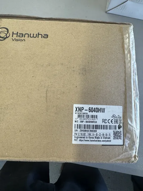 Hanwha Vision XNP-6040HW Wired IP Network Dome Camera, White, 12V (2024)