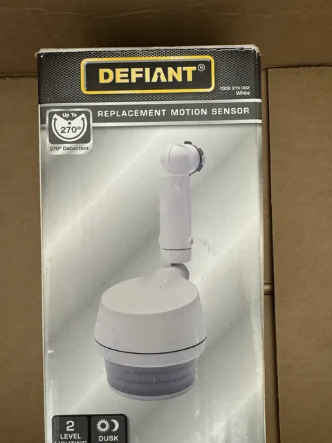 Defiant Hardwired Motion Sensor 270° Dusk-to-Dawn Light Sensor White RS-2701