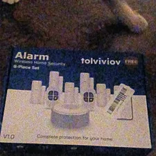 Tolviviov Wireless Alarm Home Security System 8-Piece Alexa