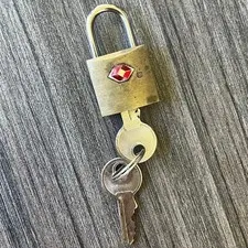 TSA Approved Brass Padlock Vintage 2003 Travel Sentry Lock