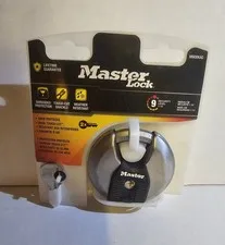 Master Lock M50XKAD is a heavy-duty, stainless steel discus padlock designed for