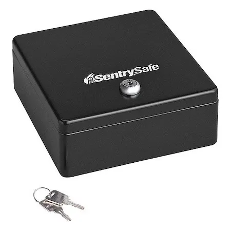 Sentry Safe Kds-1 Cashbox, Black, Steel, 2-3/4Inh, 6-3/4Inw