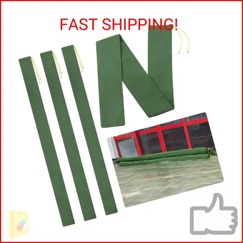4 Pcs 6' × 6" Long Sand Bags for Flooding - Thickened Canvas Flood Protection Sa