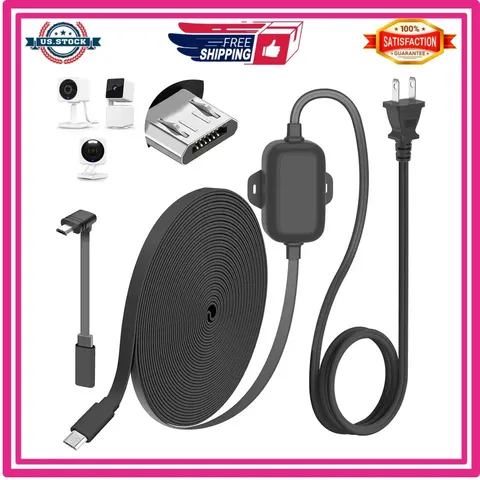 25ft Power Cable for Wyze Cam V4 V3 Pro OG Pan V3 Waterproof Extension Cord