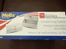 Helix Lockable Drug Cabinet with Two Keys Mountable New In Box New