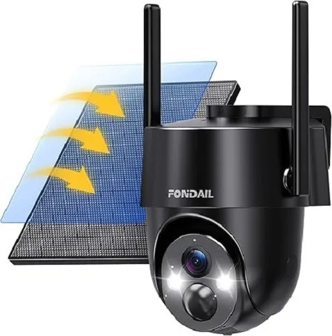 Wireless WiFi HD Solar Security Camera with Night Vision for Outdoor Use