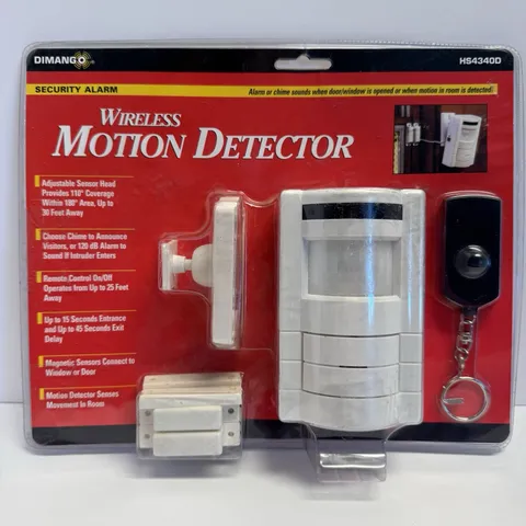 DIMANGO Security Alarm Wireless Motion Detector HS4340D NEW Unopened