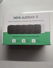 BLINK Outdoor 4 (4th Gen) 5-Camera Security System w/ Sync Module New ****