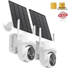 Wireless Outdoor Solar Camera with 4G LTE - Motion Detection, Night Vision HD
