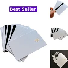 Customized Chip Pearl White Background Smart Contact IC Cards NOT Normal Whit...