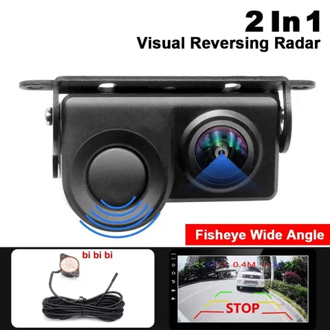 Parking Assistant System Waterproof 170°Radar Detector Sensor2in1 Sound Alarm Ca