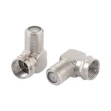 2pcs Right Angle F Type Female to TV PAL Male RF Connector for Security Camera