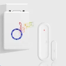 Wireless Doorbell Sensor Window Alarms Magnetic Door Chime 1300ft Long Range LED