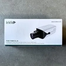 InVid Tech PAR-P4RICS-AI 4MP Indoor IP Box Camera PoE WDR Mic Face Rec Unused