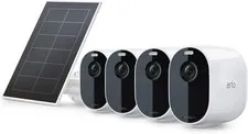 New Arlo Essential Spotlight 4 Rechargeable Security Cameras + 1 Solar Panel