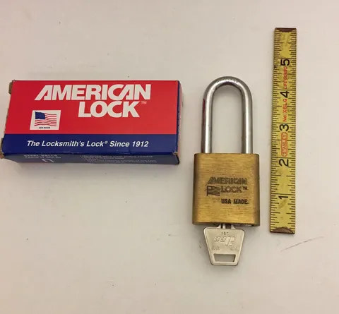 American Lock Padlock  #5561, Solid Brass Body, 2" Shackle, Made in USA