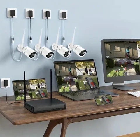10CH NVR 5MP System, 4×3MP Cameras, 1TB HDD, Night Vision, Motion Detection, App