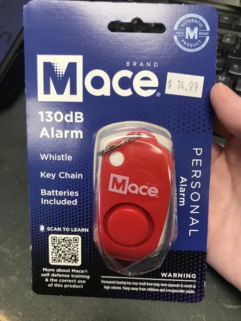 Mace Brand 130dB Personal Alarm #80739 Red