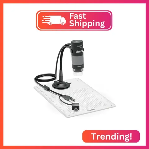 Plugable USB Digital Microscope 250x, 2MP Micro Camera with Flexible Arm Stand -