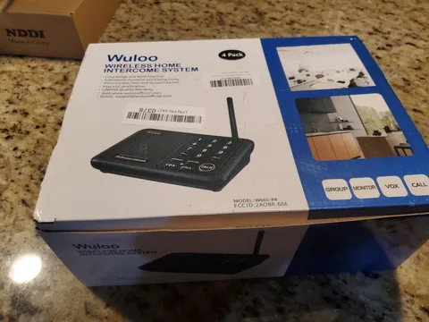 Wuloo Intercoms, Wireless Intercom System  (4 Pack, White) OPEN BOX