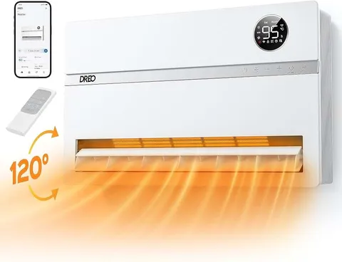 Dreo Smart Wall Heater, Electric Space Heater for Bedroom 1500W, 120° Vertica...
