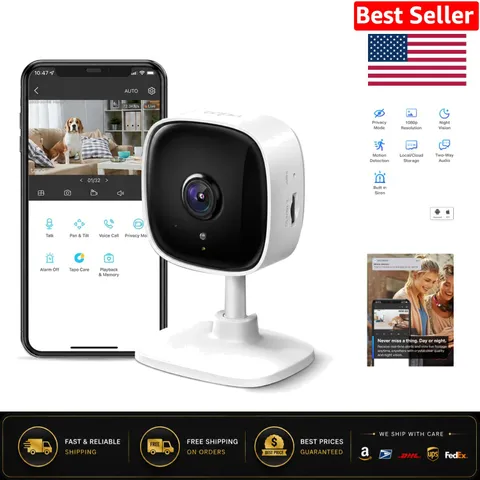 Tapo C100 1080P Security Camera – Monitor Baby & Pets with 2-Way Voice & Alerts