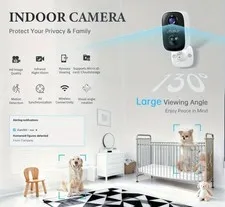 Set of 4 HD Wireless Security Camera Indoor Smart Battery Cam