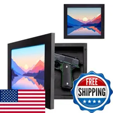 Dononr Hidden Gun Storage Hidden Gun Safe For Pistols Magnetic Wooden Picture